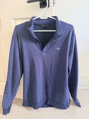 Travis Mathew Men's Zip-Front Pullover - Heather Navy
